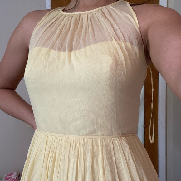 J. Crew 100% Silk Pastel Yellow Maxi Dress - Picture 5 of 5